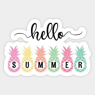 Hello Summer Pineapple design Sticker